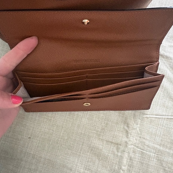 Michael Kors Tan Tote and wallet with Gold Logo